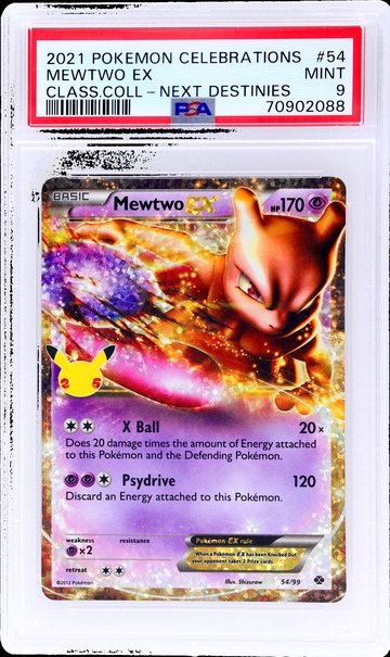 2021 Pokemon Celebrations Classic Collection Holo Mewtwo Ex #54 PSA 9