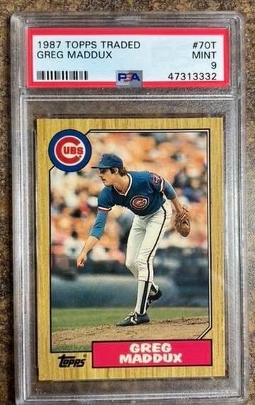 Greg Maddux 1987 Topps Traded PSA 9