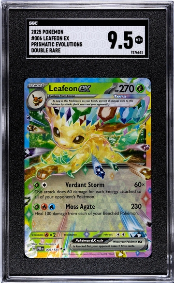 2025 Pokemon #006/131 Leafeon EX Prismatic Evolutions SGC 9.5