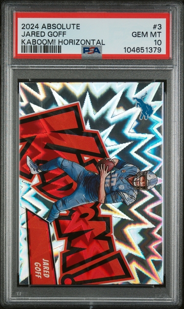 2024 Absolute #3 Jared Goff Kaboom! Horizontal PSA 10