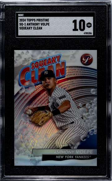 2024 Topps Pristine #SQ-1 Anthony Volpe Squeaky Clean SGC 10