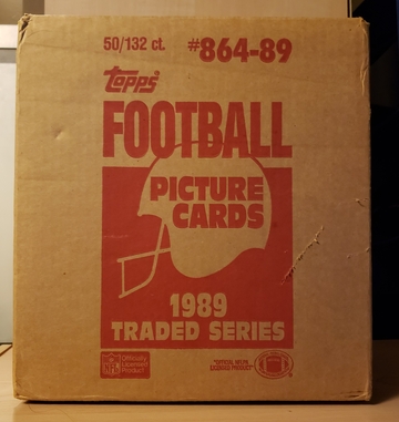 1989 topps traded football sealed case