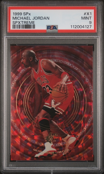 MICHAEL JORDAN 1999 SPX SPXTREME INSERT X1 PSA 9 MINT