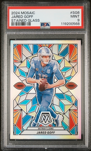 2024 Mosaic #SG-6 Jared Goff Stained Glass PSA 9