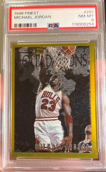 1996 Finest Michael Jordan Gold PSA 8