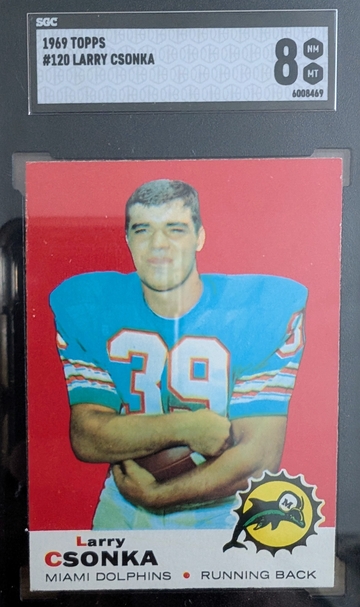 1969 Topps Larry Csonka HoF RC SGC 8 low pop