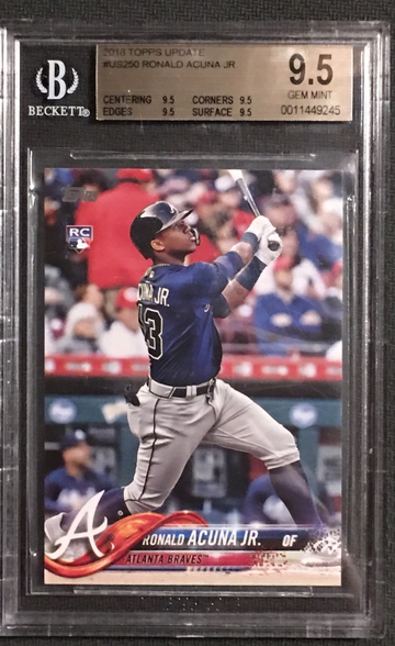 Ronald acuna topps update us250 bgs true gem 
