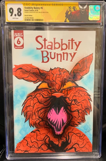 Stabbity Bunny #6 ERROR LABEL of CARNAGE on SCOUT COMICS book 9.8