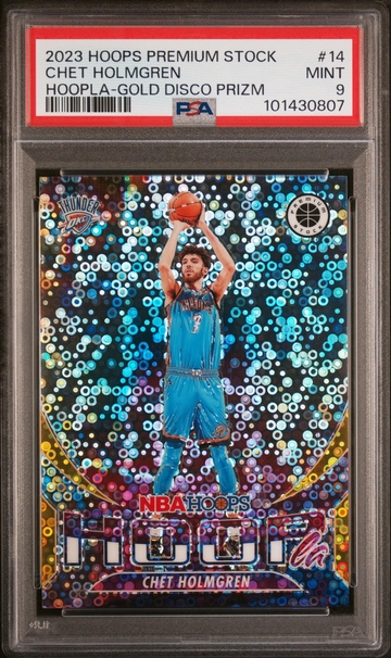2023 Hoops Premium Stock #14 Chet Holmgren Hoopla /10 PSA 9