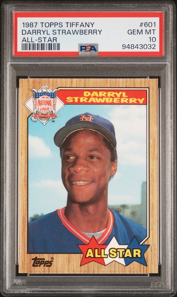  RARELY SEEN 1987 TOPPS TIFFANY #601 DARRYL STRAWBERRY ALL-STAR GEM MINT PSA 10