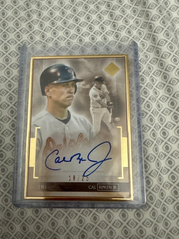 2020 Topps Transcendent Gold Framed Cal Ripken Jr Orioles HOF AUTO 18/25