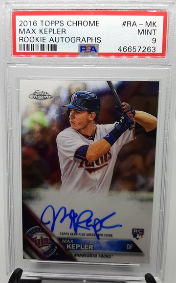 2016 Topps Chrome Max Kepler Rookie Auto PSA 9 RC