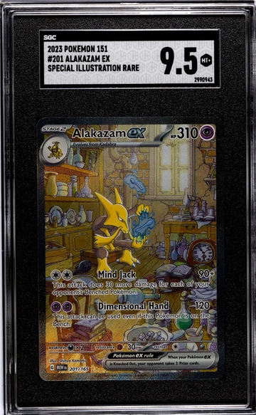2023 Pokemon #201/165 Alakazam Special Illustration Rare SGC 9.5