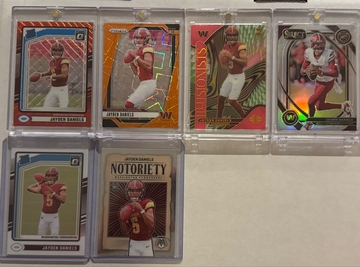 2024 Jayden Daniels Rookie Lot 6 Card Lot Prizm, Optic, Select, Illusions numbered