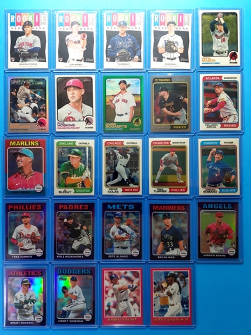 22'/23'/24' Topps Heritage Ins./Ref. Baseball Lot of 24