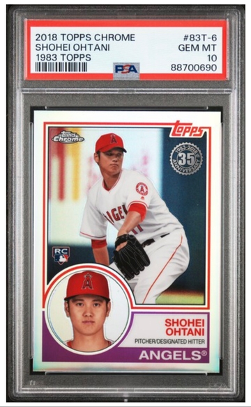 2018 Topps Chrome 1983 Topps Shohei Ohtani #83T-6 PSA 10
