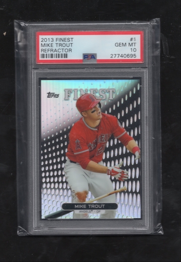 2013 Finest #1 Mike Trout Refractor PSA 10 GEM MINT