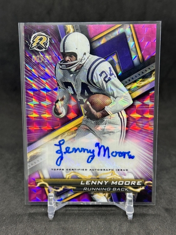 Lenny Moore 2023 Topps Composite Resurgence Pink Geometric Auto /10 #RA-LM Colts