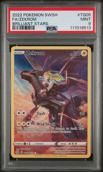2022 Pokemon #TG05 Zekrom Brilliant Stars PSA 9