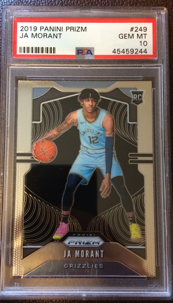2019 Panini Prizm RC Ja Morant #249 PSA 10 GEM MINT