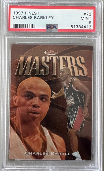 1997 Topps Finest Charles Barkley Masters PSA 9