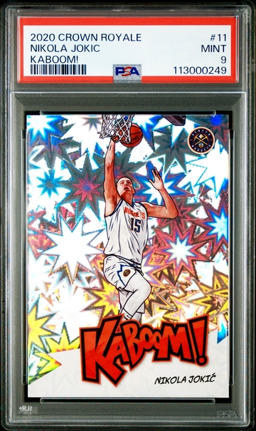 2020 Nikola Jokic Panini Crown Royale Kaboom Vertical Holo PSA 9 #11 SP KABOOM!