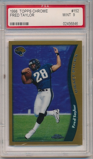 Fred Taylor 1998 Topps Chrome RC Rookie #152 PSA 9