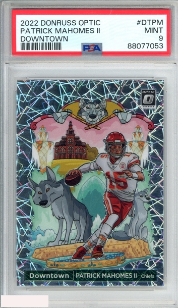 2022 PANINI DONRUSS OPTIC DOWNTOWN PATRICK MAHOMES II #DTPM PSA 9 MINT