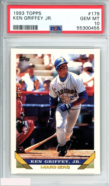 1993 TOPPS KEN GRIFFEY JR  #179 SEATTLE MARINERS HOF PSA 10 GEM MT