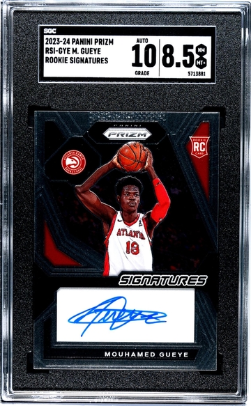 2023-24 Panini Prizm Signatures Mouhamed Gueye #RSI-GYE RC Auto SGC 8.5 Auto 10