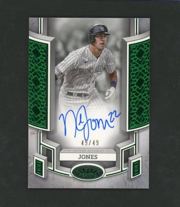 2024 Topps Tier One BOA-NJ Nolan Jones Break Out Autograph Green 49/49 Colorado Rockies