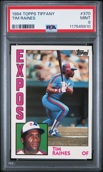 1984 TOPPS TIFFANY TIM RAINES #370 PSA 9 HOF