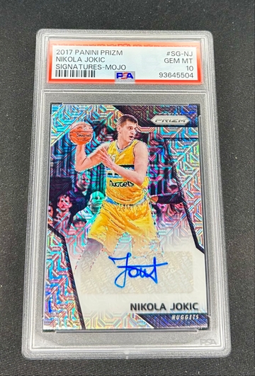2017-18 Nikola Jokic Panini Prizm Signatures Mojo Auto /25 PSA 10 Autograph SP