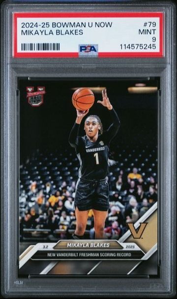 2024-25 Bowman U now Basketball Mikayla Blakes #79 PSA 9