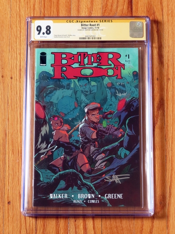 BITTER ROOT #1 CGC SS 9.8 NM/M WP 2018 Signature Series signed Sanford Greene