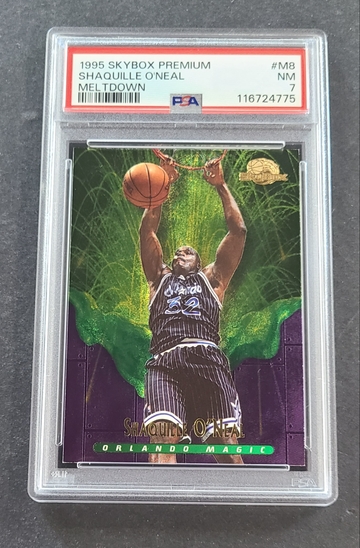 1995 SKYBOX PREMIUM MELTDOWN #M8 SHAQUILLE O'NEAL PSA 7 NM