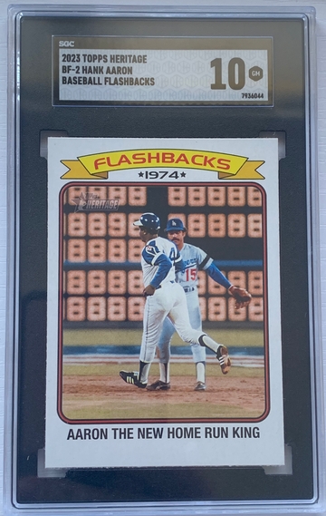2023 Topps Heritage Hank Aaron BF-2 Flashbacks SGC 10