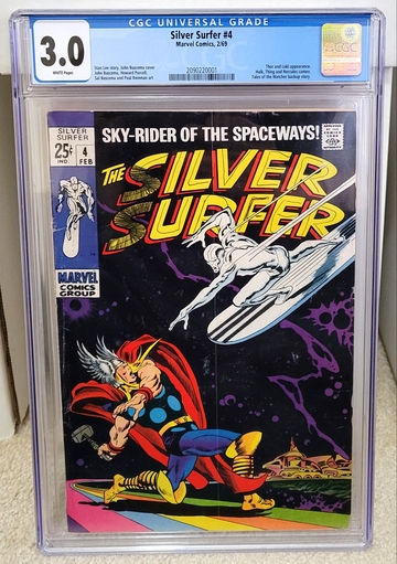 Silver Surfer #4 (1969) CGC 3.0 - Iconic Thor cover Marvel Comics Key