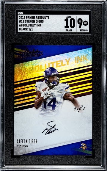 2016 Stefon Diggs Absolutely Ink Black 1/1 Auto 