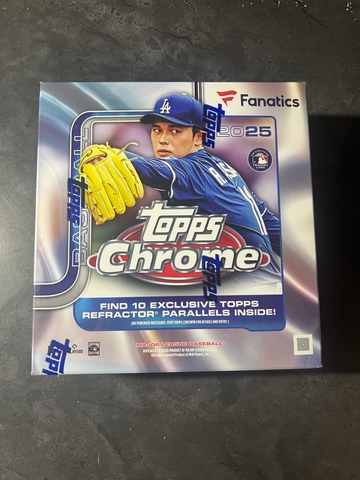 2025 Topps Chrome Fanatics Exclusive Sealed Mega Box