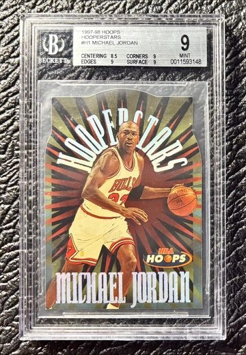 1997 Hoops Hooperstars Michael Jordan BGS 9