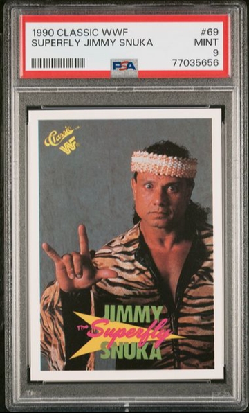 1990 Classic WWF WWE Superfly Jimmy Snuka PSA 9