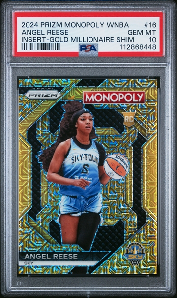  ANGEL REESE 2024 Prizm Monopoly #16 Gold Millionaire Shimmer Rookie /500 PSA 10 Gem Mint