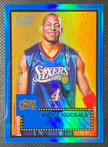 2005-06 Topps 1952 Style - #87 Andre Iguodala Blue Refractor Color Match /149
