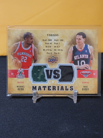 2009 upper deck vs materials sp jersey patch relics Bibby O'Neal Curry