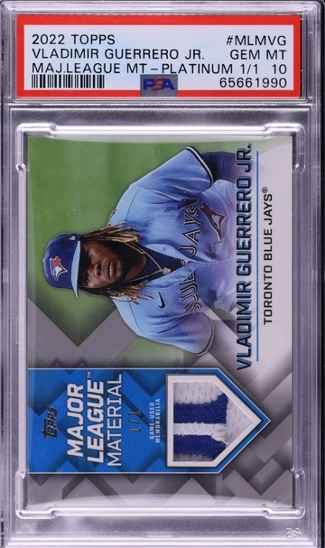2022 Topps Major League Platinum Vladimir Guerrero Jr. PATCH 1/1 PSA 10