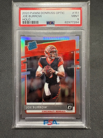 Joe Burrow 2020 Donruss Optic Holo Rookie PSA 9