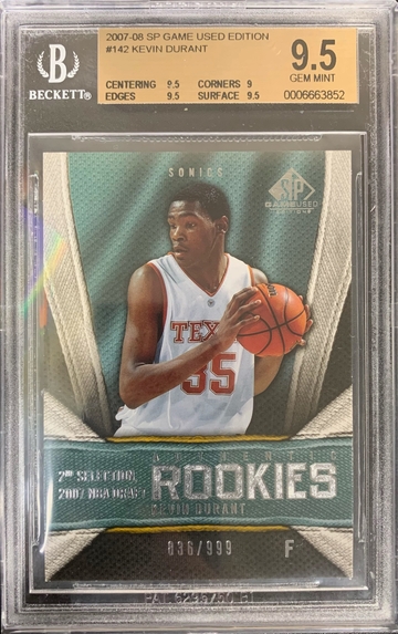 2007-08 SP Game Used Kevin Durant RC Rookie #142