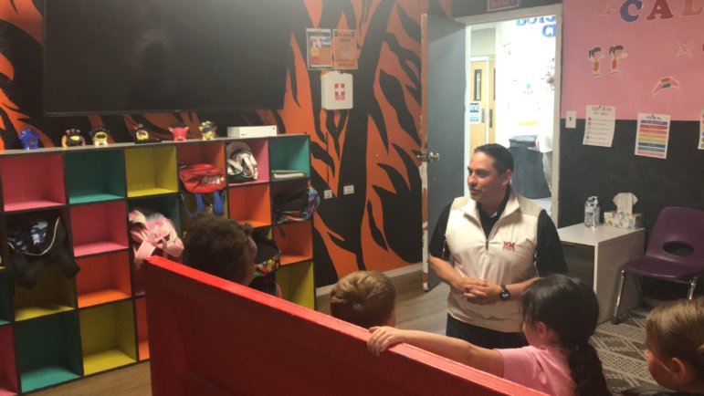 Lt. Gov. Howie Morales visits with kindergarteners at the Boys and Girls Club of Otero County in Alamogordo during a visit on April 25, 2023.