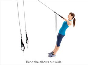 Bend the elbows out wide.